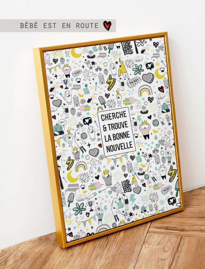 Affiche Annonce "Bébé est en route"